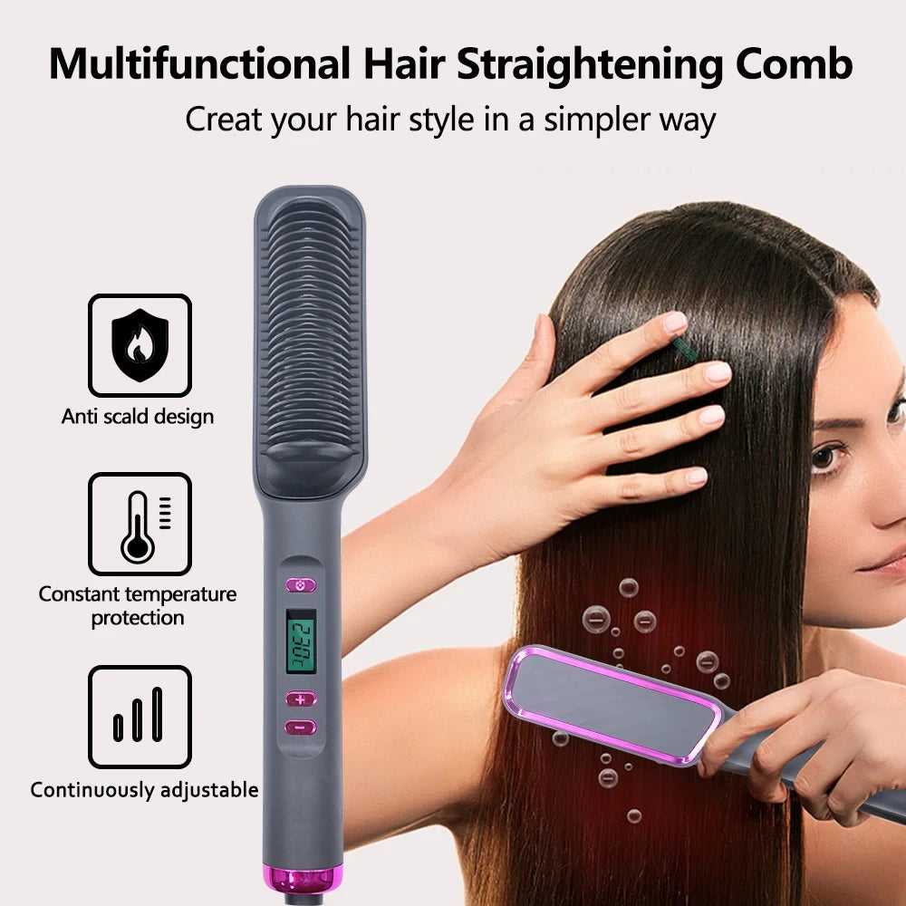 Multifunctional Ion Hair Straightening Comb